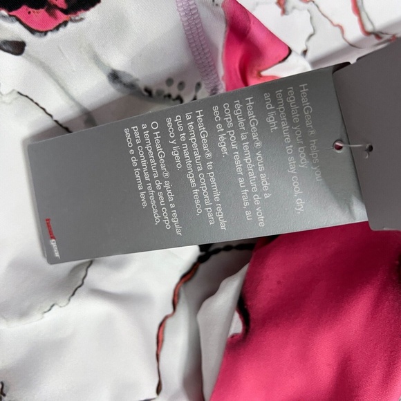 Under Armour Women's HeatGear Training Crop Tight 1320551-634 Pink Grey Size XL - Picture 7 of 11